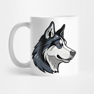 siberian husky Head Mug